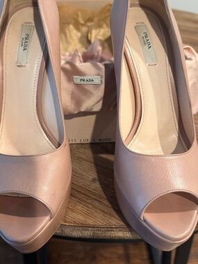 Prada Nude Platform Heel